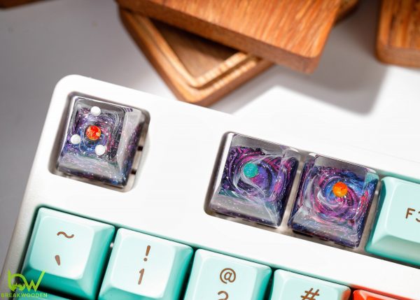 Galaxius, Planet keycap Interstellar Galaxy keycap, resin  custom keycap, artisan keycap set , SA ESC keycap