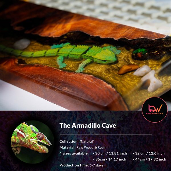 The Armadillo Cave Wrist Rest, Resin Wrist Rest, Keyboard Wrist Rest, Wrist Rest Keyboard, Wooden Wrist Rest, Wrist Rest Resin